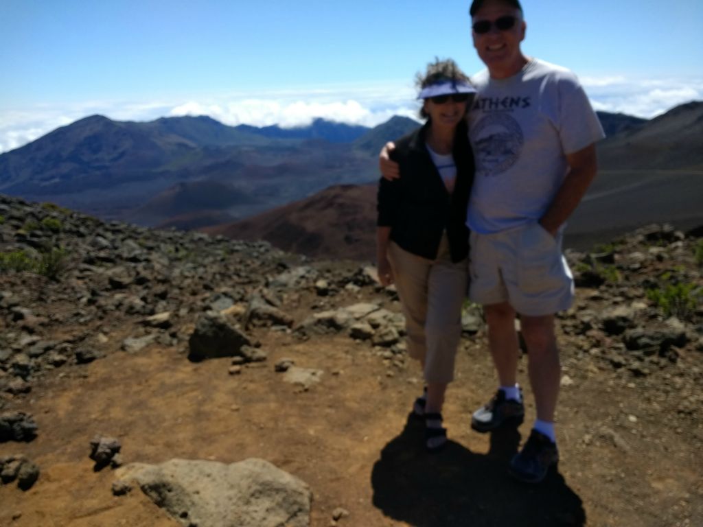 Above the clouds on top of Haleakalā. Elevation ~9700 ft